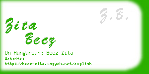 zita becz business card